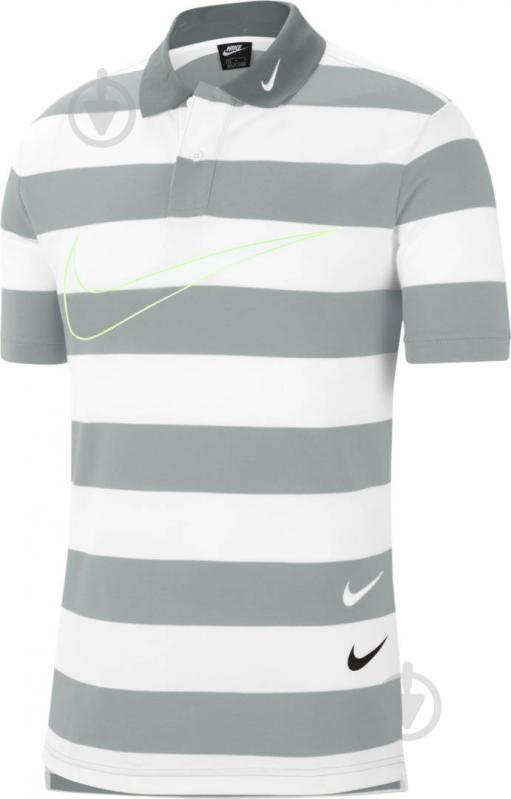 Поло Nike M NSW SWOOSH POLO SS KNT CJ4909-077 р.M серый - фото 1