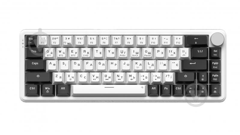 Бездротова механічна клавіатура Gamepro Asgard Valhalla, 65%, RGB, White (MK210W Pro)