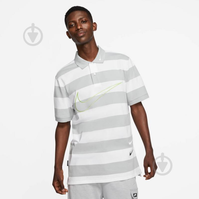 Поло Nike M NSW SWOOSH POLO SS KNT CJ4909-077 р.XS серый - фото 4