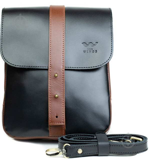 Сумка мужская через плечо Wings Mini Bag TW-Mini-bag-m-black-kon-ksr черный - фото 1