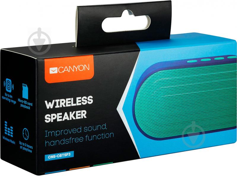 Портативная колонка Canyon Portable Bluetooth Speaker 1.0 blue (CNS-CBTSP3) - фото 4