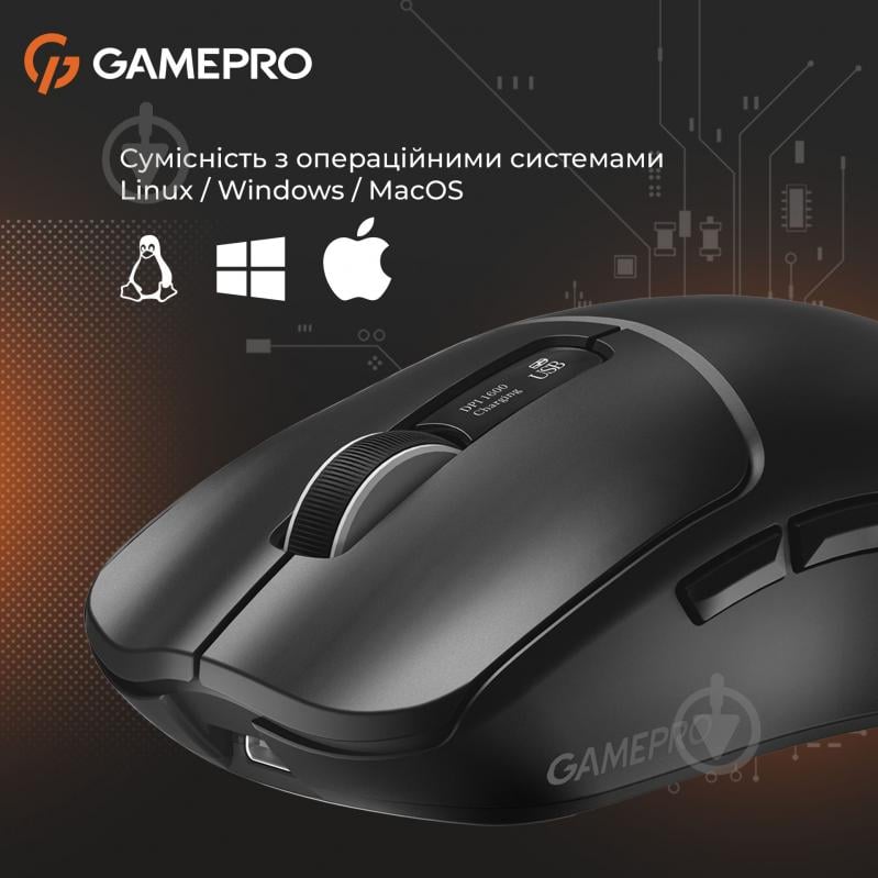 Мишка бездротова GamePro Genesis Ranker black (GM012B) - фото 15