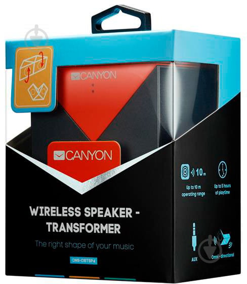 Портативна колонка Canyon Transformer Bluetooth Speaker 2.0 black (CNS-CBTSP4BO) - фото 5