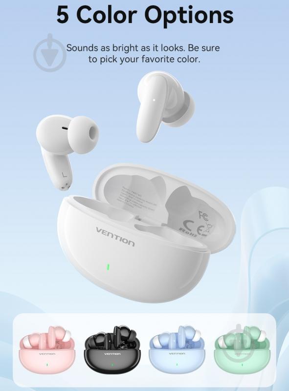 Гарнитура Vention Elf Earbuds E01 blue (NBFS0) - фото 4