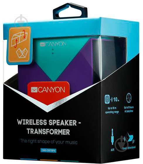 Портативна колонка Canyon Transformer Bluetooth Speaker 2.0 blue (CNS-CBTSP4GBL) - фото 5