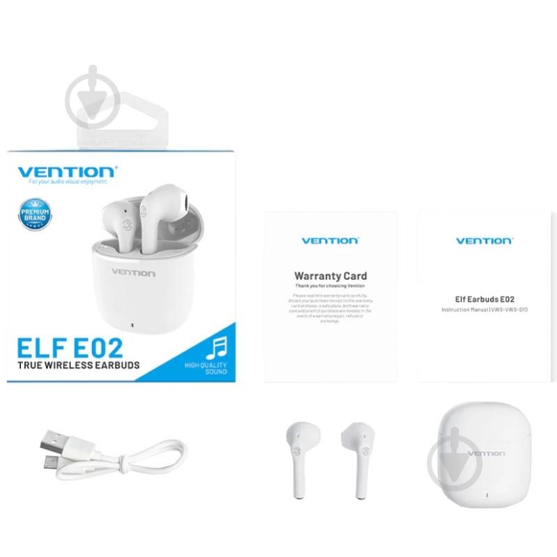 Гарнитура Vention Elf Earbuds E02 white (NBGW0) - фото 5