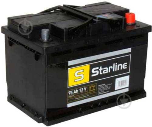 Акумулятор автомобільний STARLINE S BE 75R-640 75Ah 640A 12V «+» праворуч (S BE 75R-640) - фото 1