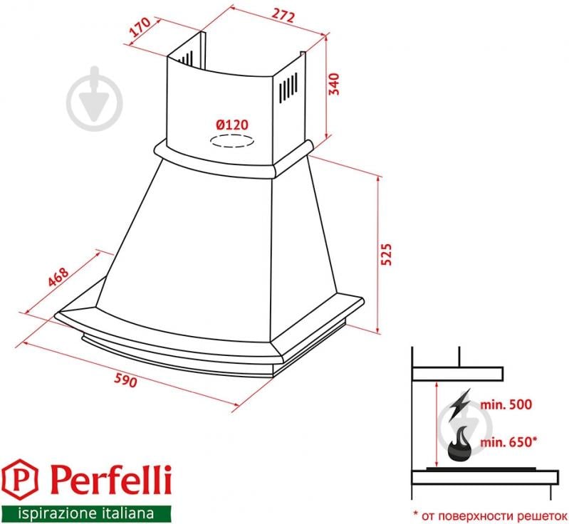 Вытяжка Perfelli K 6622 C IV 1000 COUNTRY LED - фото 12