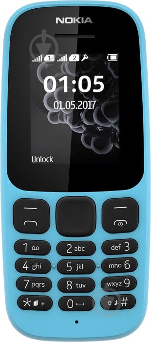 Мобільний телефон Nokia 105 SS New blue - фото 1