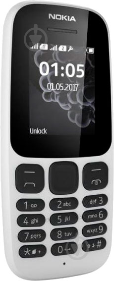 Мобільний телефон Nokia 105 SS New white - фото 2