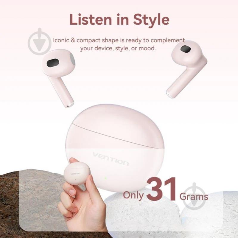 Гарнітура Vention Elf Earbuds E06 pink (NBKP0) - фото 5