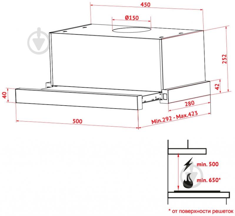 Вытяжка Perfelli TL 5602 C S/I 1000 LED - фото 15