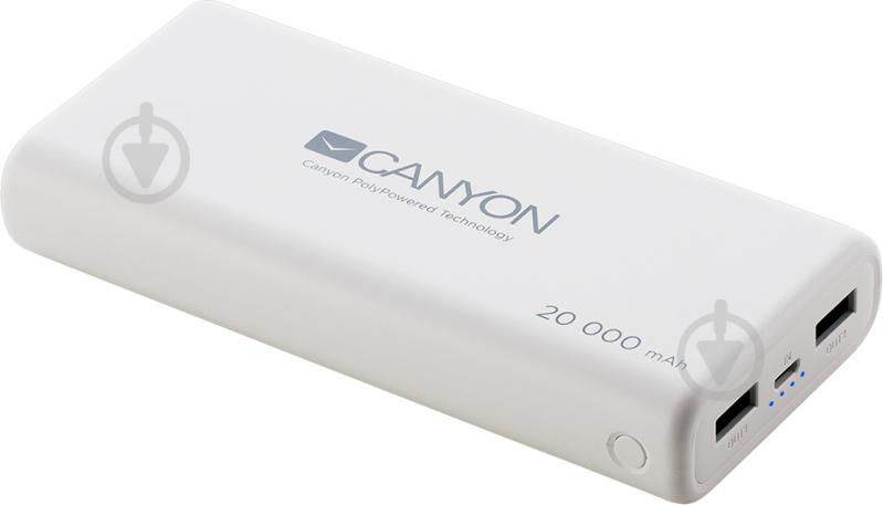 Повербанк Canyon 20000 mAh white (CNS-CPBP20W) - фото 2