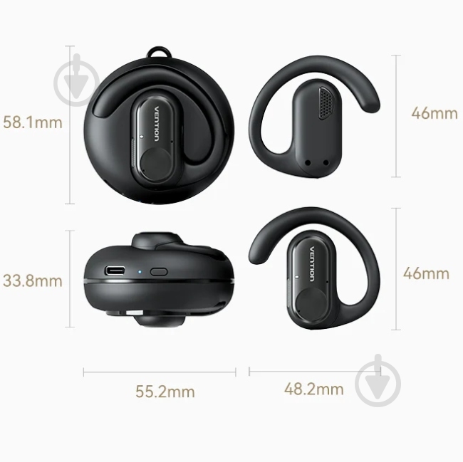 Гарнитура Vention OpenBeat O11 black (NBPB0) - фото 3
