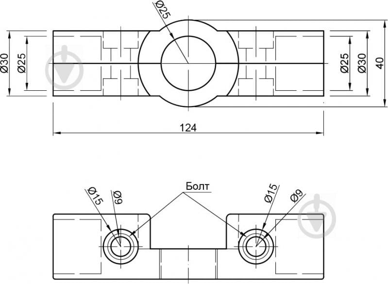 Соединение для трубы DC джокер d25 мм R-45 двойное крестообразное - фото 4