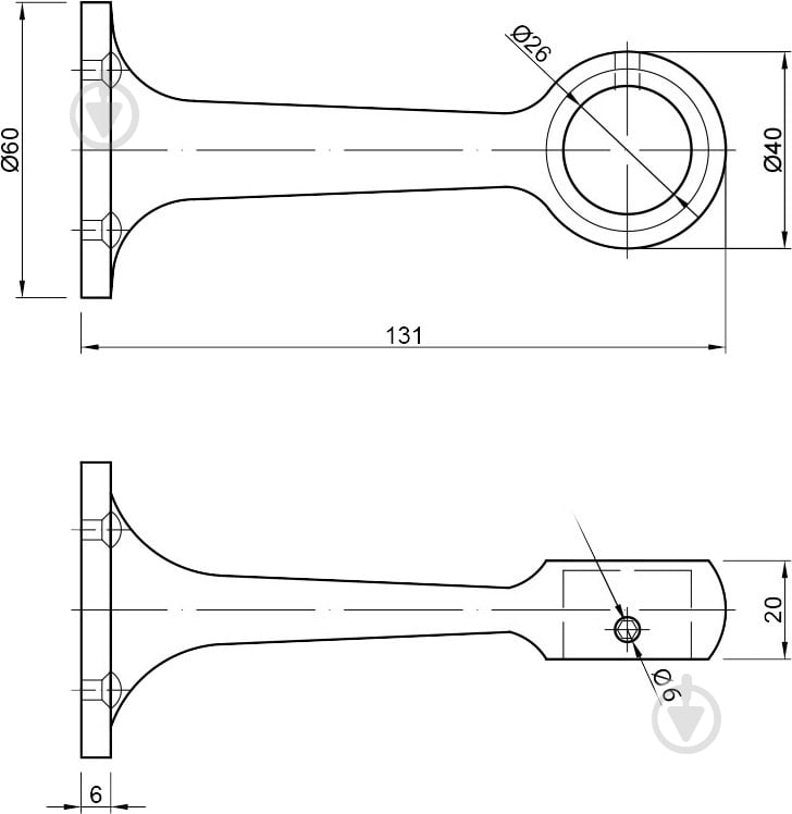 Крепления трубы дистанционное DC d25 R-50 - фото 2