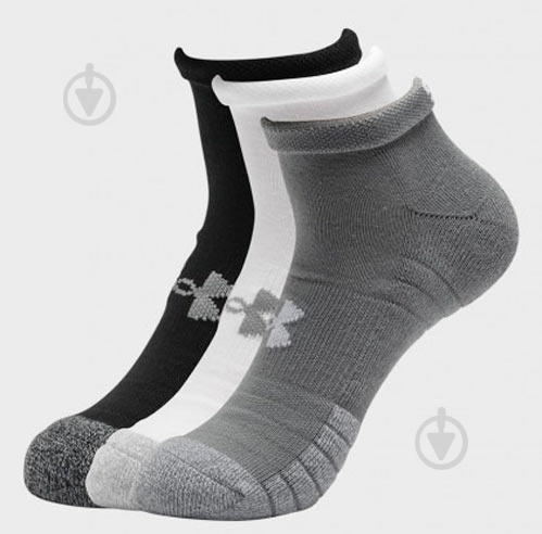 Шкарпетки Under Armour UA Heatgear Locut 1346753-035 р.M сірий/білий/чорний 3 шт. - фото 4