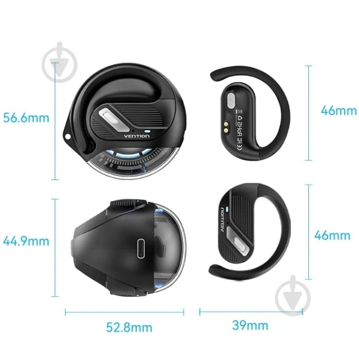 Гарнитура Vention OpenBeat O12 black (NBUB0) - фото 2