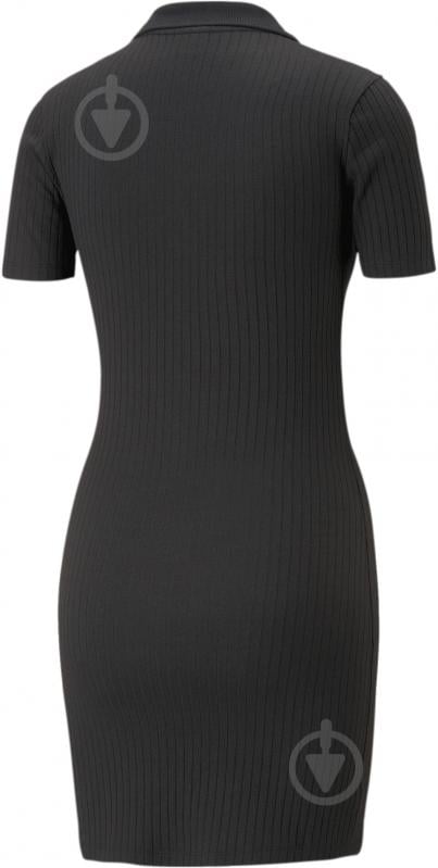 Сукня Puma CLASSICS RIBBED V-COLLAR DRESS 53805601 р.M чорний - фото 2