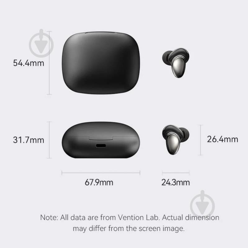 Гарнитура Vention Tiny Earbuds T13 black (NBNB0) - фото 3
