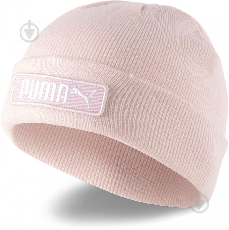 Шапка Puma Classic Cuff Beanie Jr 02346202 р.one size светло-розовый - фото 1