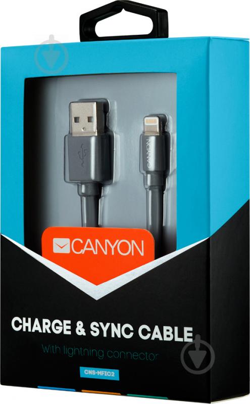 Кабель Canyon USB – microUSB 0,96 м сірий (CNS-MFIC2DG) - фото 3