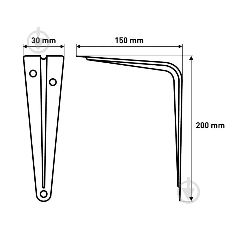 Кронштейн Larvij L7702WH практичний 150х200 мм білий - фото 7