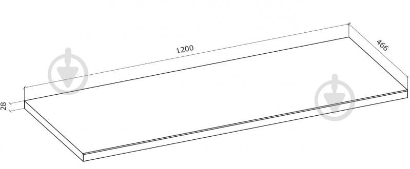 Стільниця Грейд 1200хх28х466 МС Дакота дуб артізан - фото 3 Стільниця Грейд 1200хх28х466 МС Дакота дуб артізан - фото 3