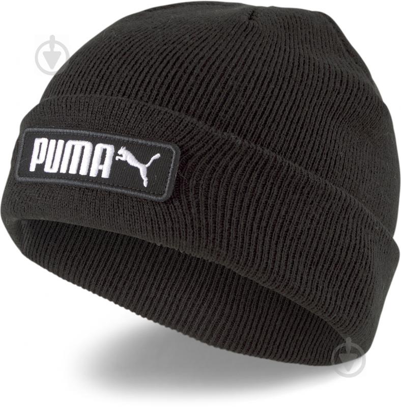 Шапка Puma PUMA CLASSIC CUFF BEANIE JR 02346201 р.one size черный - фото 1