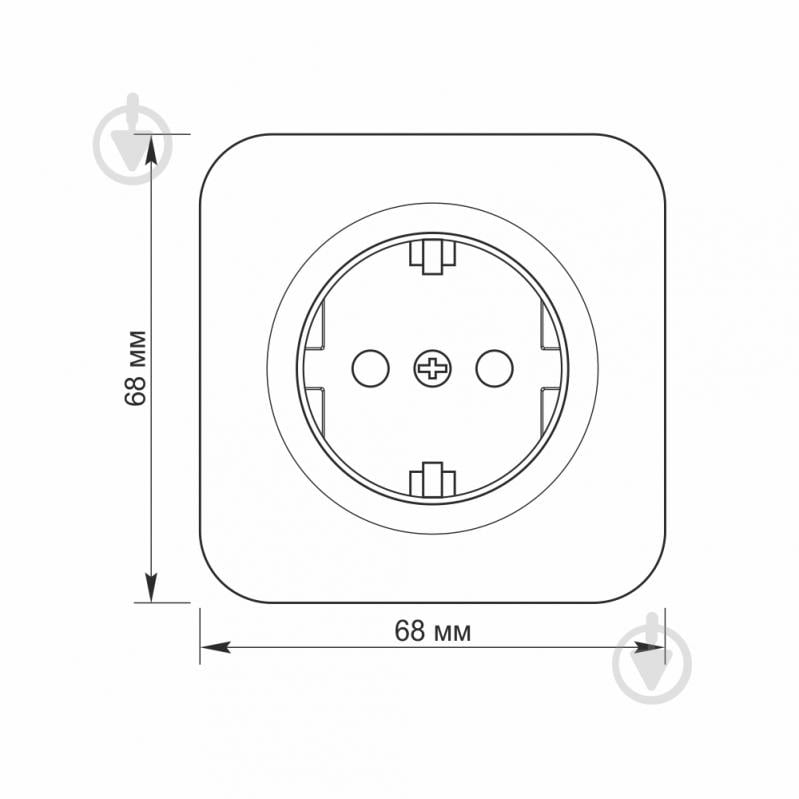 Розетка побутова із заземленням Binera IP20 чорний 27075 - фото 4