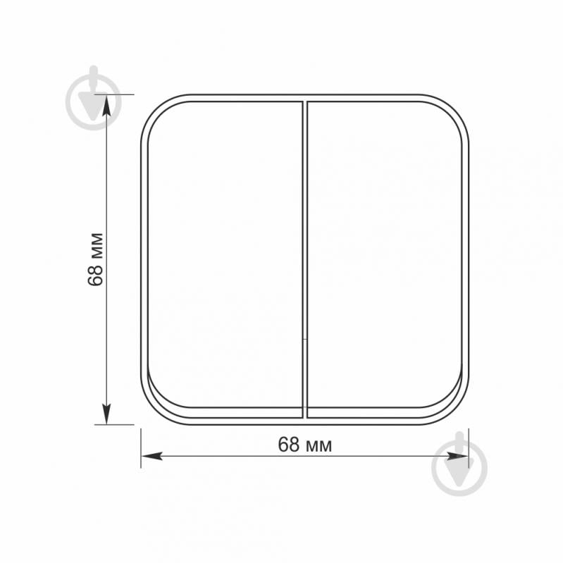Вимикач двоклавішний пластик двоклавішний Binera IP20 Videx без підсвітки чорний 27073 - фото 4