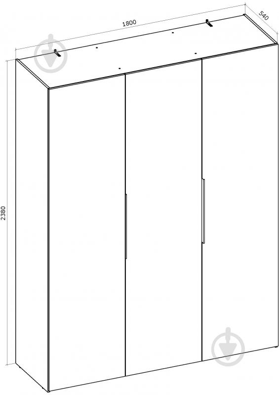 Шафа Грейд Focus система WingLine L Hettich 2380х1800х540 мм графіт - фото 4