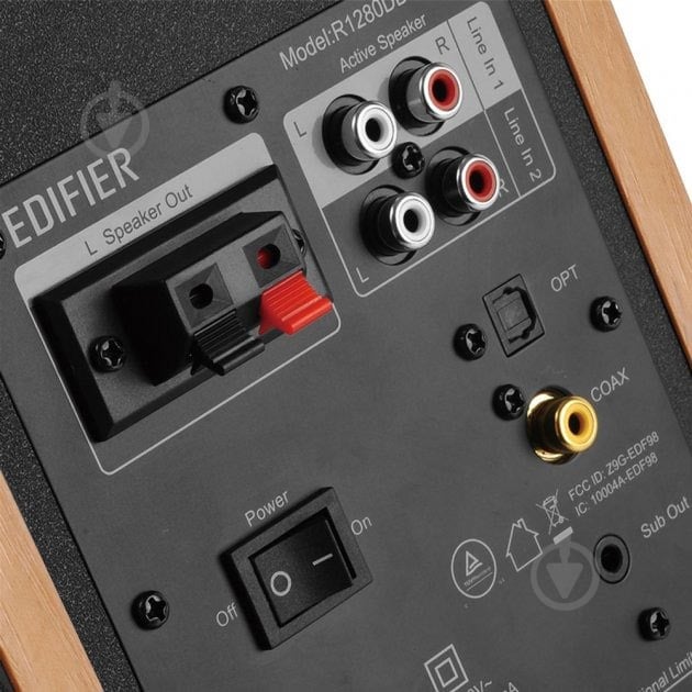 Акустична система Edifier R1280DBS 2.0 brown - фото 6