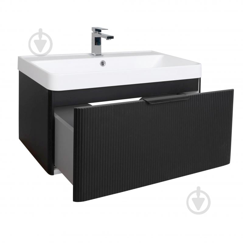 Тумба підвісна Aqua Rodos Frost Black з умивальником Deep 75 см (АР000127940) - фото 2 Тумба підвісна Aqua Rodos Frost Black з умивальником Deep 75 см (АР000127940) - фото 2