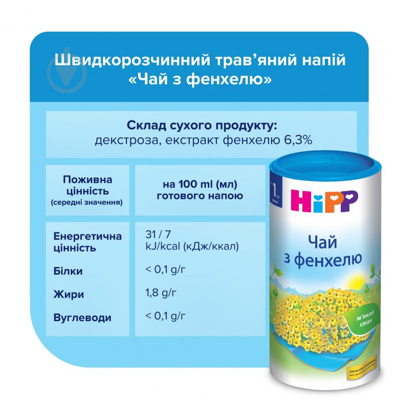 Чай Hipp из фенхеля 200 г 9062300107781 - фото 6
