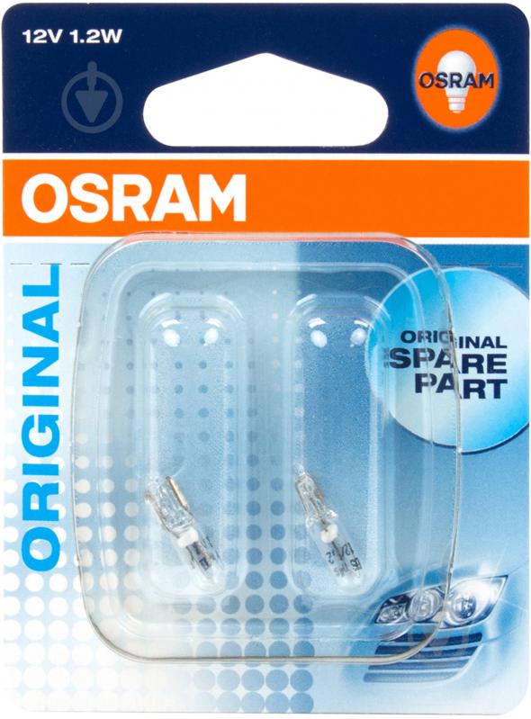 Автолампа розжарювання Osram Original W1,2W 2 Вт 2 шт.(2721-02B) - фото 2