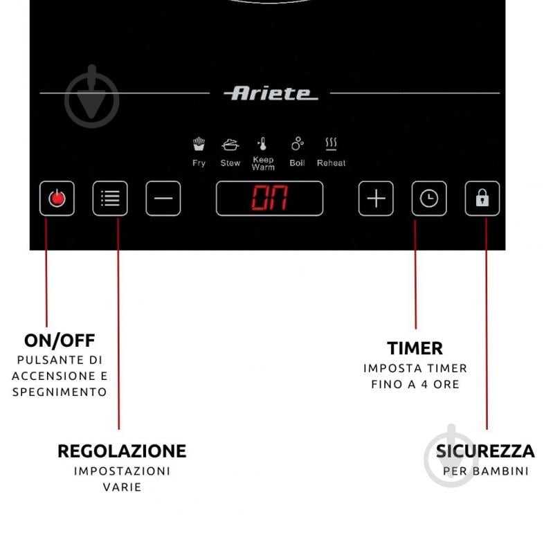 Плита індукційна настільна Ariete 1997 - фото 4