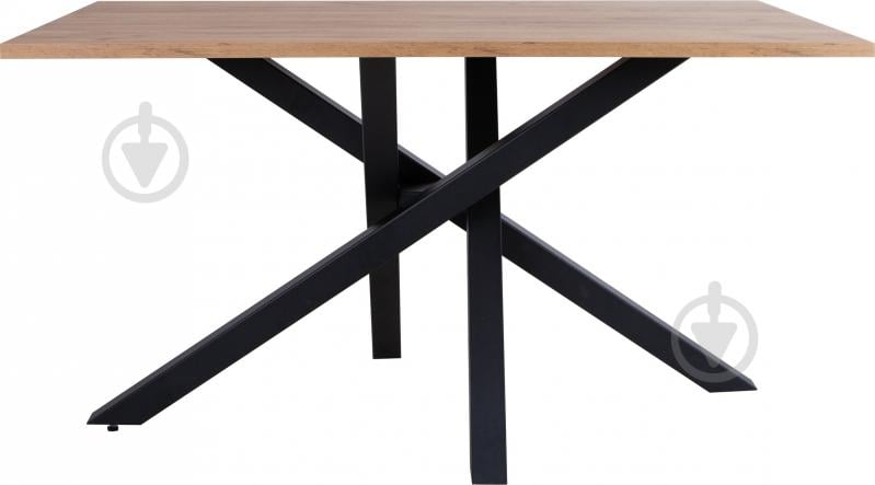 Стол обеденный Nowy Styl LUCKY BLACK (25) 800x1390x750мм дуб крафт золотой/черный - фото 2