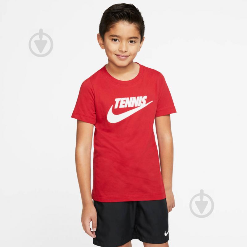 Футболка Nike YTH NKCT SS TEE DFC TENNIS GFX CJ7758-687 р.L красный - фото 3