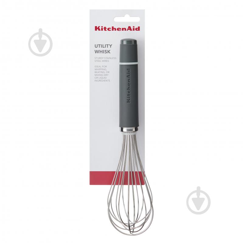 Венчик KitchenAid Coreline, 26,2 см, серый (KAS060OHCGG) - фото 2 Венчик KitchenAid Coreline, 26,2 см, серый (KAS060OHCGG) - фото 2