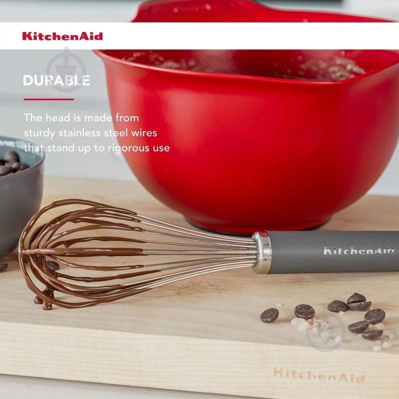 Венчик KitchenAid Coreline, 26,2 см, серый (KAS060OHCGG) - фото 5 Венчик KitchenAid Coreline, 26,2 см, серый (KAS060OHCGG) - фото 5