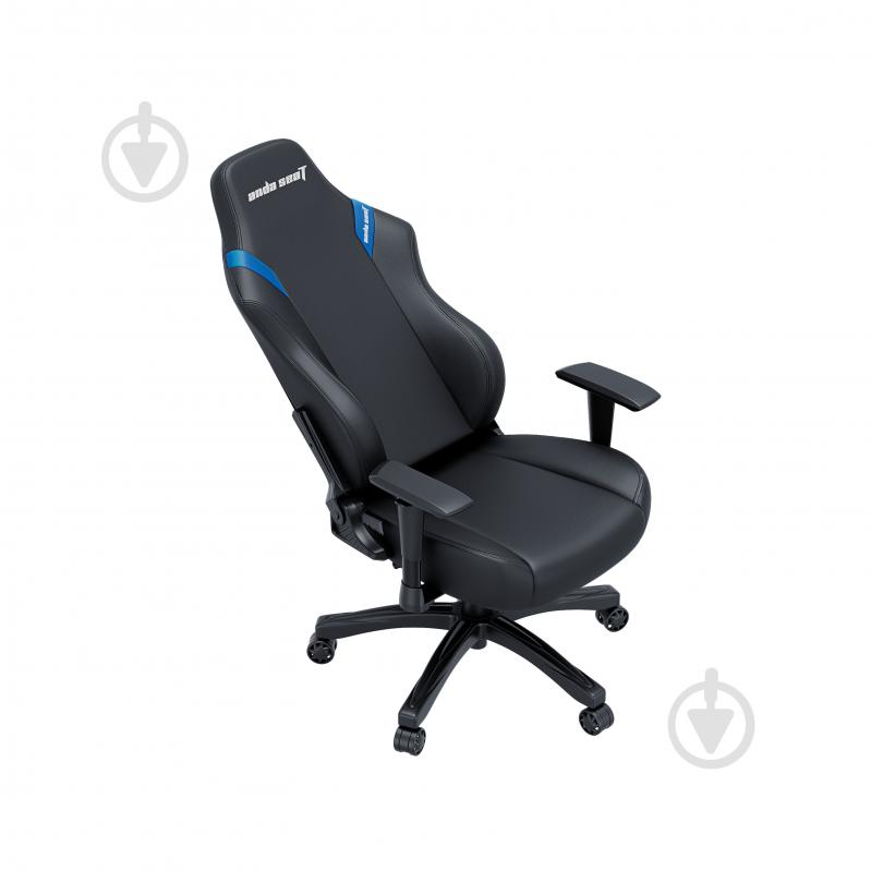 Кресло игровое Anda Seat Luna Size L Black/Blue PVC черный - фото 8