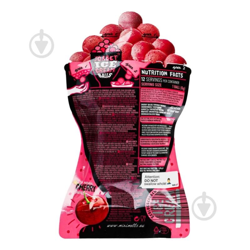 Мороженое Mini Melts Шарики Sorbet Cherry 72 г - фото 2