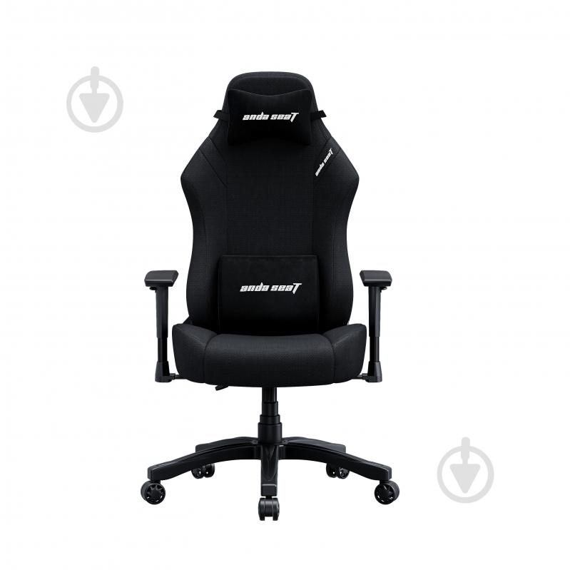 Крісло ігрове Anda Seat Luna Size L Black Fabric чорний - фото 5