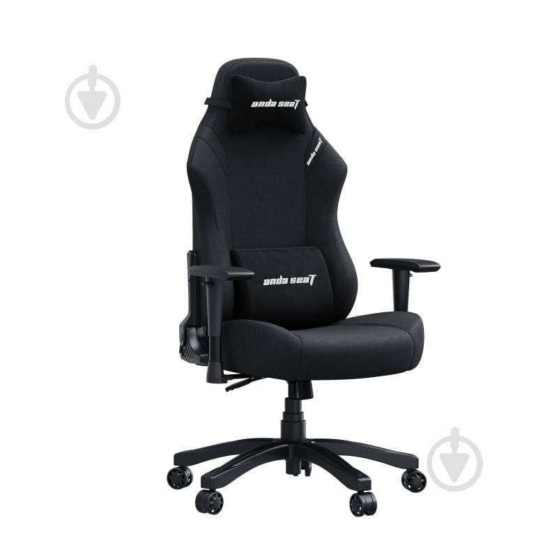 Кресло игровое Anda Seat Luna Size L Black Fabric черный - фото 2