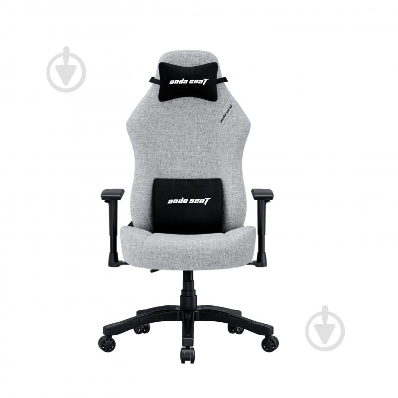 Кресло игровое Anda Seat Luna Size L Grey Fabric серый - фото 1