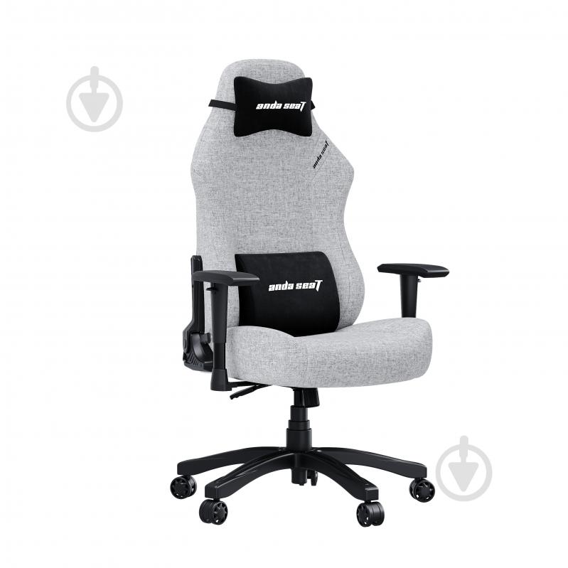 Кресло игровое Anda Seat Luna Size L Grey Fabric серый - фото 2