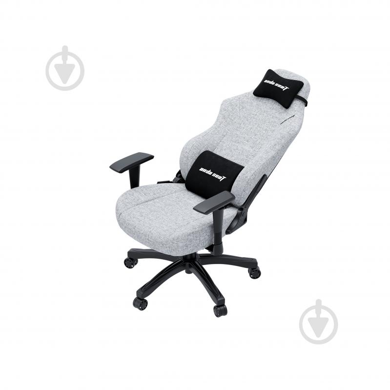 Кресло игровое Anda Seat Luna Size L Grey Fabric серый - фото 6