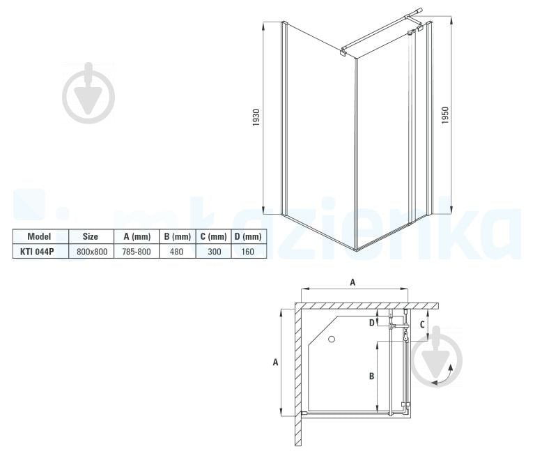 Душевая кабина Deante Cubic KTI 044P - фото 2