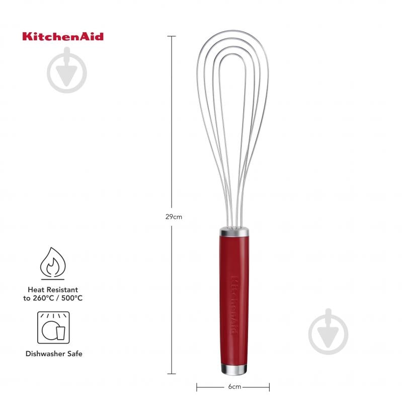 Венчик KitchenAid Coreline, 29,3 см, красный (KAG062OHERE) - фото 3
